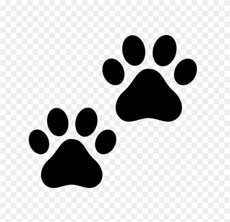 Best Paw Print Outline Pictures - Cat Paw Black And White, HD Png ...