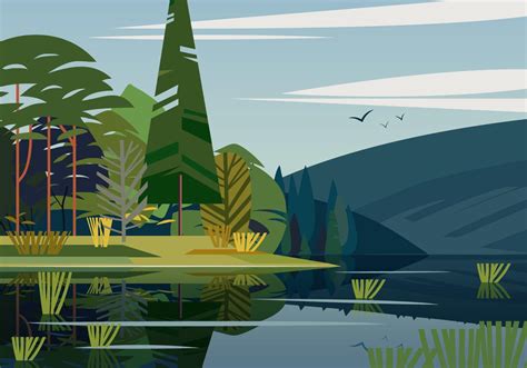 Swamp Landscape 128867 Vector Art At Vecteezy