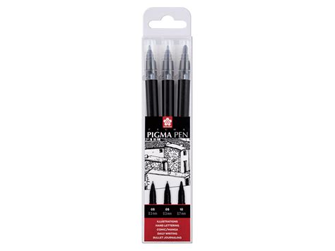 Sakura Pigma Pen Set 3 Stk Global Hobby Og Kunst