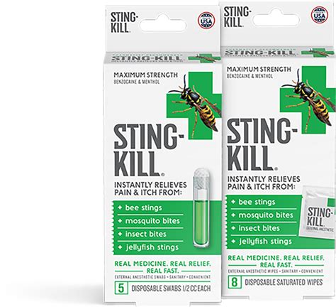 Sting Kill The Best Bee Sting Treatment Instant Relief For Bites And Stings