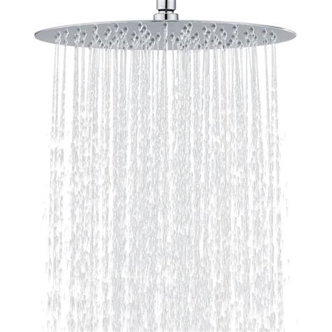 Tete De Douche Pluie Ronde Anti Calcaire 16 Pouces 40x40cm 304 Inox