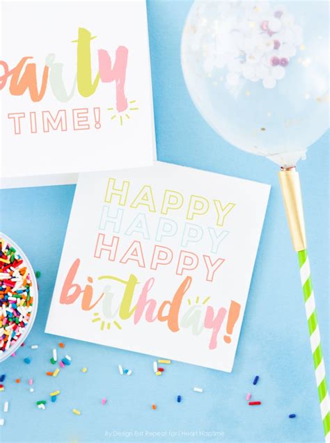 Free Birthday Printables - Eighteen25