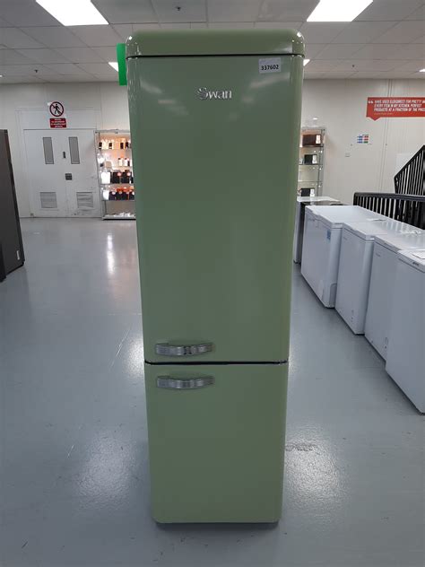 Swan Retro Slimline Sr11025gn 7030 Fridge Freezer Green F Rated