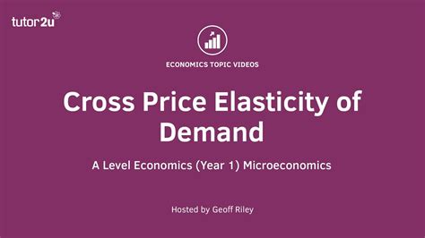 Cross Price Elasticity Of Demand I A Level And Ib Economics Youtube