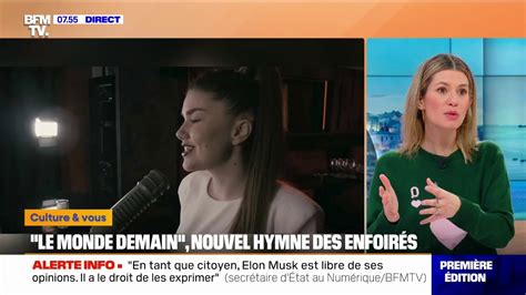 Le monde demain le nouvel hymne des Enfoirés Vidéo Dailymotion