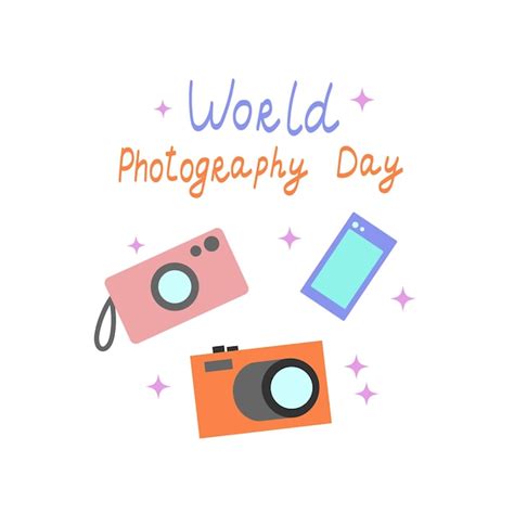 Tipografia Vetorial Do Dia Mundial Da Fotografia Ilustra O