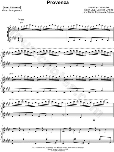 Eliab Sandoval Provenza Sheet Music Piano Solo In F Minor