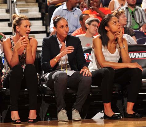 Penny Taylor, Diana Taurasi, and Candice Dupree of the Phoenix Mercury ...