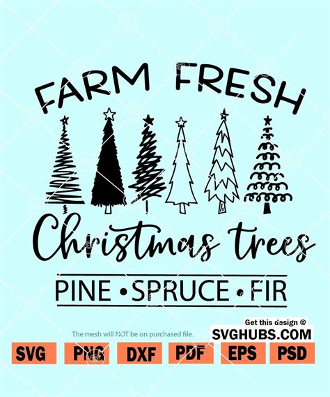 Farm Fresh Christmas Trees SVG Christmas SVG Farm Fresh SVG