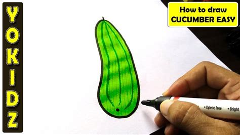 Cucumber Drawing For Kids