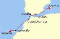 Timetables For Cruises From Tenerife Canary Islands On 23 April 2026