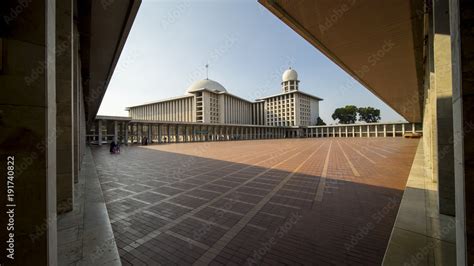 Beautiful architecture of Istiqlal mosque Stock Photo | Adobe Stock