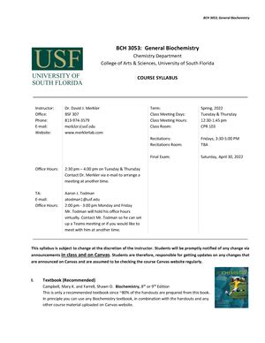 Biochemistry note study Titre 1 Introduction à la biochimie La