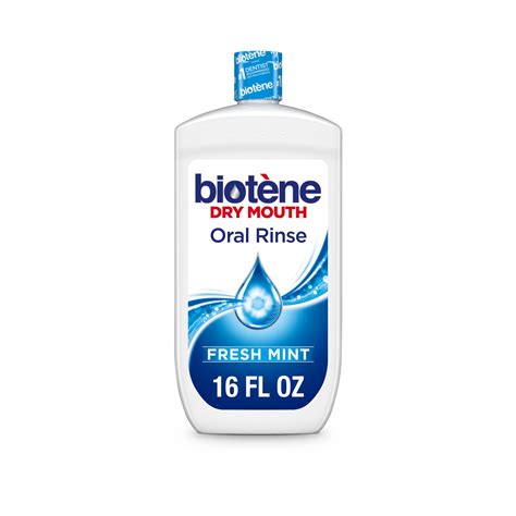 Biotene Oral Rinse Moisturizing Mouthwash For Dry Mouth Relief Fresh Mint 16 Oz For Adults