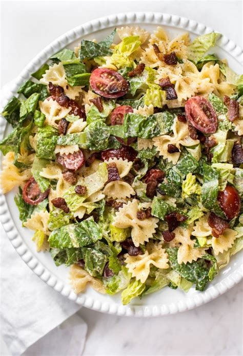 Blt Bowtie Pasta Salad • Salt And Lavender