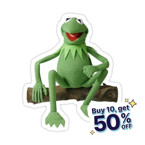 "Kermit the frog sitting meme" Sticker by Omeris | Kermit the frog, Frog sitting, Kermit