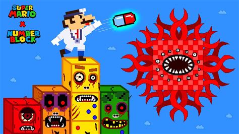 Dr Mario Vs The Giant Biggest Zombie Numberblocks Calamity Maze Game Animation Youtube