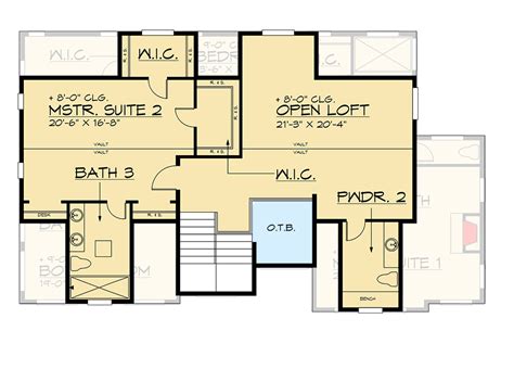 Three Story Contemporary Home Plan With Two Master Suites And Open Loft