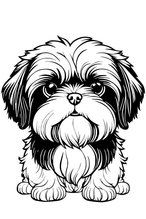 Shih Tzu Svg, Shih Tzu Clipart, Shih Tzu Png, Shih Tzu Head, Shih Tzu