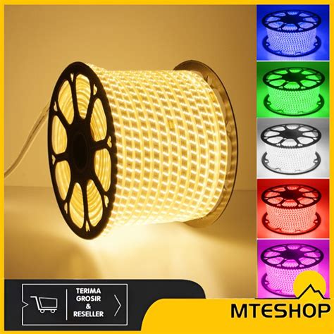 Jual MTE LAMPU LED STRIP SELANG 5050 SMD AC 220V METERAN Shopee Indonesia