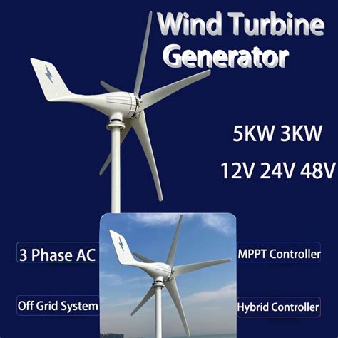 5KW Horizontal Axis Wind Turbine 48V Alternative Energy Generator 220v