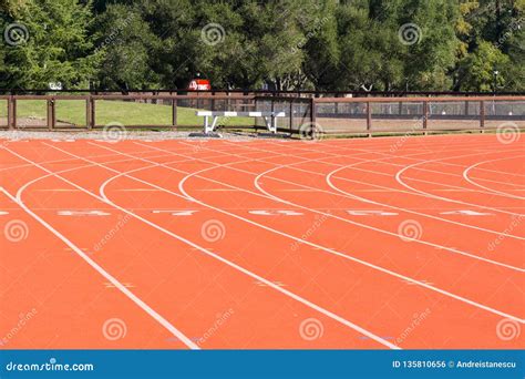 Athletics Running Track Detail Stock Photo Image Of Empty Challenge