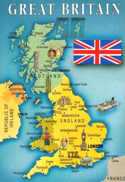 Great Britain map postcard | Erin | Flickr