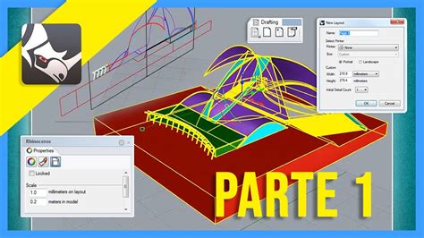 Cómo generar cortes para planos en Rhinoceros 3D parte 1 YouTube