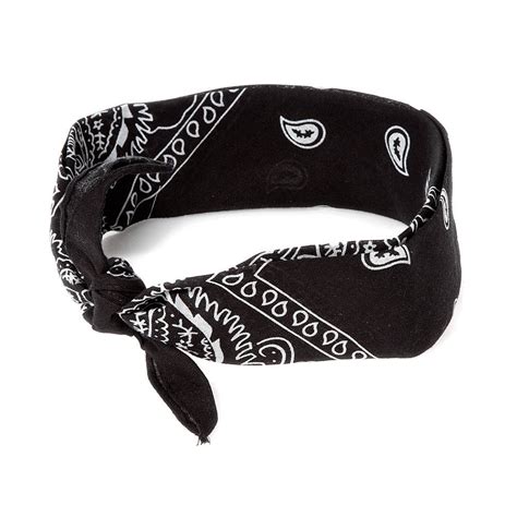 Black Paisley Bandana 3 In 1 Headwrap Claires Us