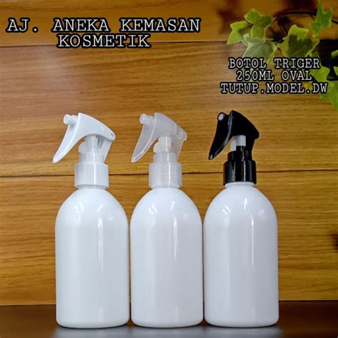 Jual Botol Spray Triger Ml Oval Putih Pet Botol Semprot Tutup Triger