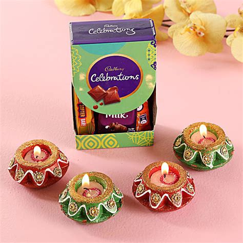 Buy Send Cadbury Celebrations Aesthetic Matki Diyas Online Fnp