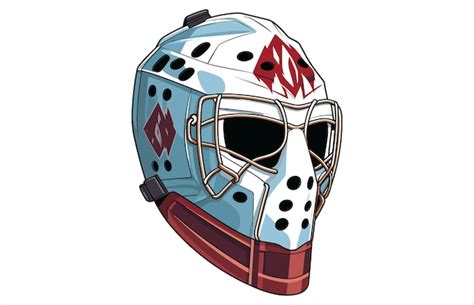 Hockey Goalie Mask Vector Illustration Goalie S Helmet Vector Drawing