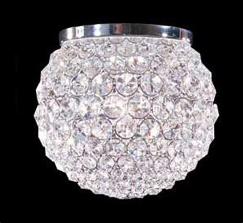 Sun Sphere 8″ Dia Small Crystal Flush Mount Ceiling Light | Grand Light