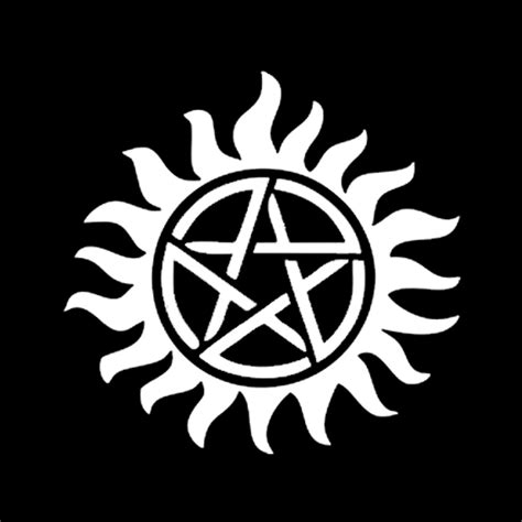 Supernatural Anti Possession Pentagram Car Window Bumper Sticker Vinyl