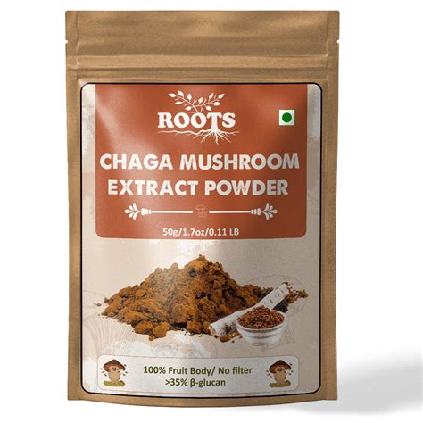 Roots Siberian Chaga Mushroom Extract Powder Vedic Roots