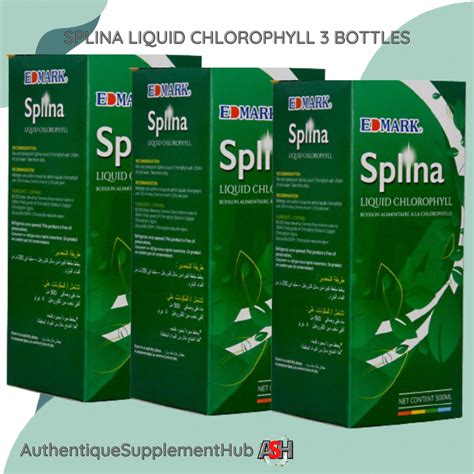 Edmark Splina Liquid Chlorophyll 500ml X 3 Bottles Shopee Philippines