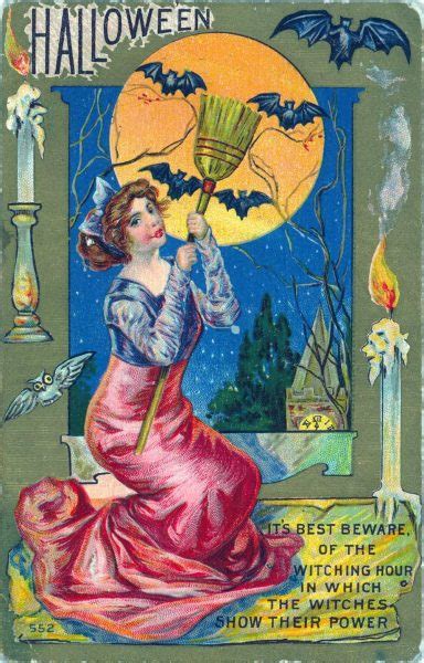 Vintage Halloween Card Its Best Beware