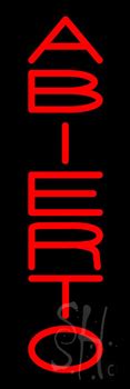 Red Vertical Abierto LED Neon Sign Abierto Neon Signs Everything Neon