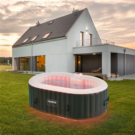 Arebos Opblaasbaar Met LED Verlichting Hottub Voor Innen En Buiten