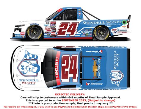 Rajah Caruth 2023 Wendell Scott Foundation 124 Nascar Diecast