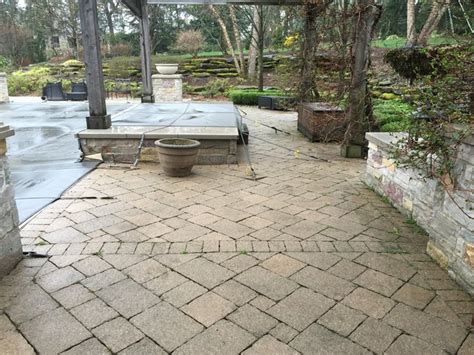 Pool Patio Brick Pavers Before Pressure Washing In Bloomfield Hills