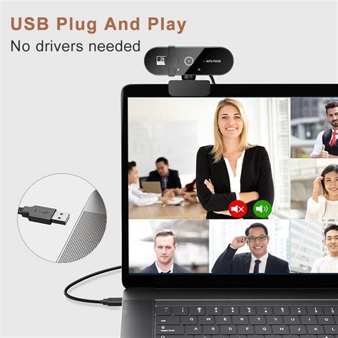 4K Webcam 1080P Mini Câmera 2K Full HD Microfone Autofoucus Web