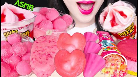 Asmr Heart Ice Cream Pink Ice Cream Strawberry Ice Cream 하트 아이스크림 핑크