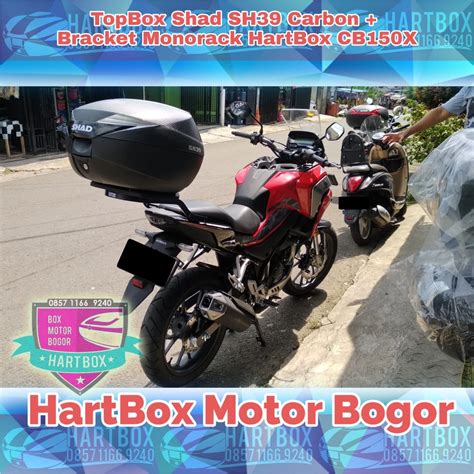 Jual Paket Top Box Motor Original Shad SH39 SH 39 Carbon Plus Bracket