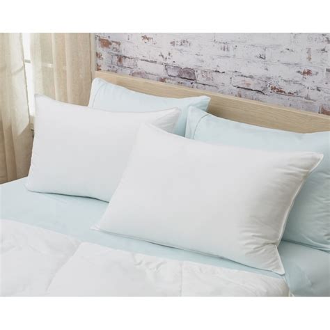 HomeRoots Lux Sateen Down Alternative Queen Size Firm Pillow in the Bed ...