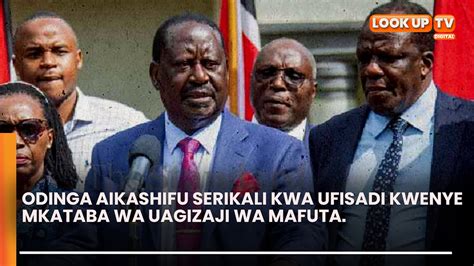 Odinga Aikashifu Serikali Kwa Ufisadi Kwenye Mkataba Wa Uagizaji Wa