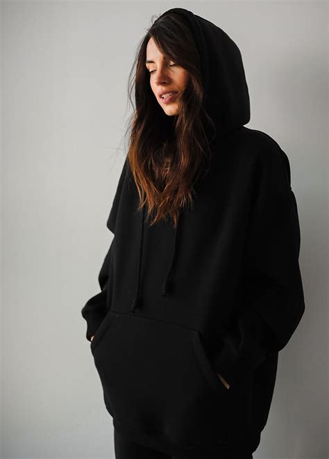 Black Oversized Hoodie Long Hoodie Unisex Black Hoodie Etsy