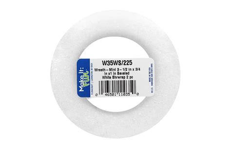 Floracraft Styrofoam Wreath Bev Pkg 35 White 2pc Michaels