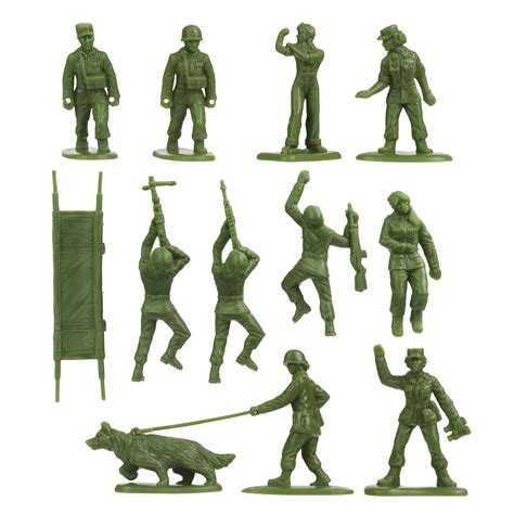 BMC PLASTIC ARMY WOMEN - OD Green 36pc Female Soldier Figures - Made i – BMC Toys