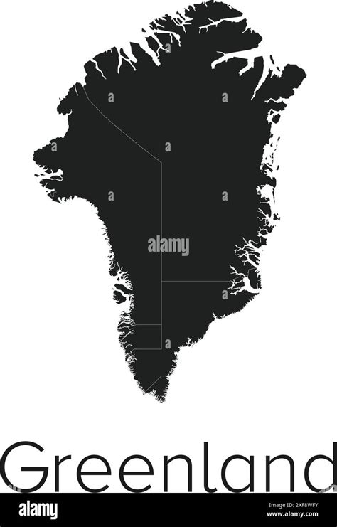 Greenland Map Vector Illustration - Silhouette, Outline, Greenland ...